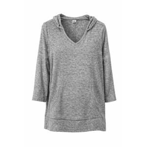 Catherines Gray Hooded Sweater Tunic 1X Kangaroo Pocket